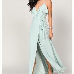 Mint Wrap Maxi Dress